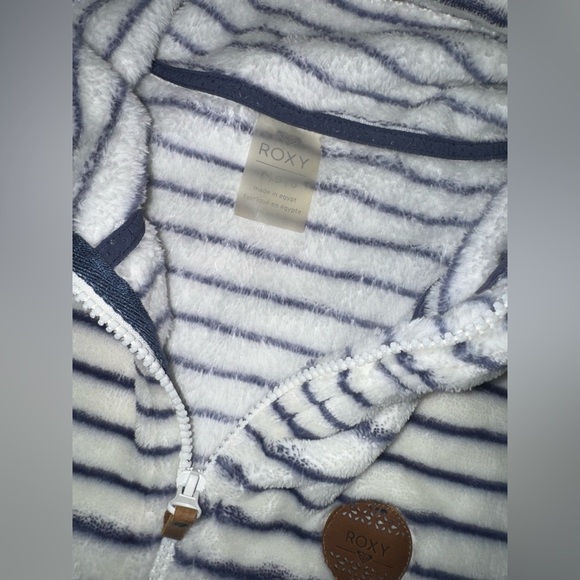 Roxy Kids Striped Jacket - White and Black - Picture 2 of 6
